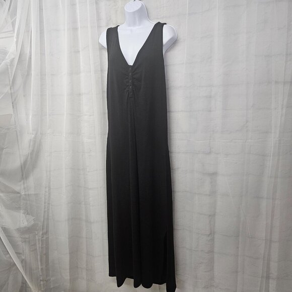 NWT Gap Black Sleeveless Maxi Dress Minimalist Lagenlook Boho Shift Maxi XXL - Picture 5 of 10